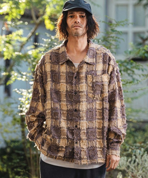 CAMBIO(カンビオ)の「ms6357- Fringe Check Shirts フリンジチェックシャツ(PF-261-011)(シャツ/ブラウス・メンズ・パープル/ネイビー/ブラック・L/M)」の18枚目の写真