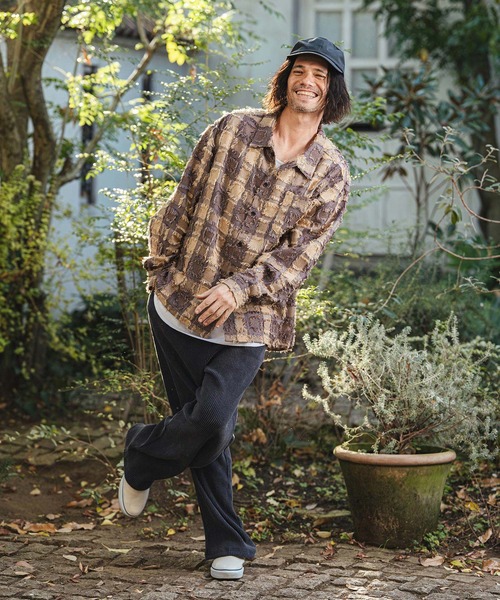 CAMBIO(カンビオ)の「ms6357- Fringe Check Shirts フリンジチェックシャツ(PF-261-011)(シャツ/ブラウス・メンズ・パープル/ネイビー/ブラック・L/M)」の19枚目の写真