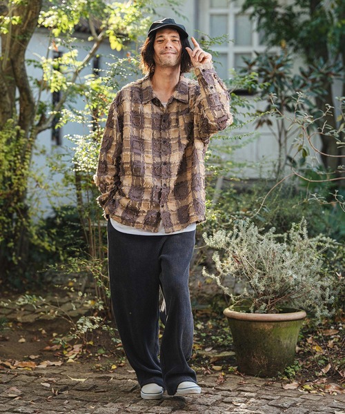 CAMBIO(カンビオ)の「ms6357- Fringe Check Shirts フリンジチェックシャツ(PF-261-011)(シャツ/ブラウス・メンズ・パープル/ネイビー/ブラック・L/M)」の21枚目の写真