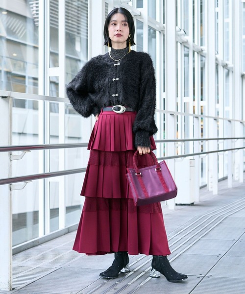 HARE(ハレ)の「レースチュールヒールブーツ(HARE)(ブーツ・レディース・ブラック系その他/ブラック・MEDIUM/LARGE)」の4枚目の写真