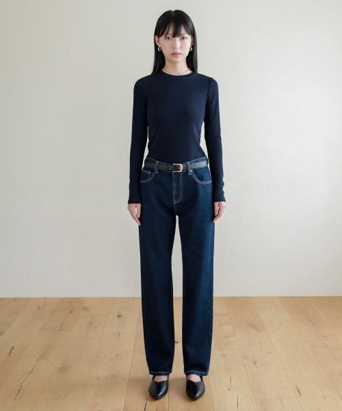 LOSSYROW(ロッシロー)の「Lossy Layered long-sleeved T-shirt_navy(Tシャツ/カットソー・レディース・その他・FREE)」の3枚目の写真