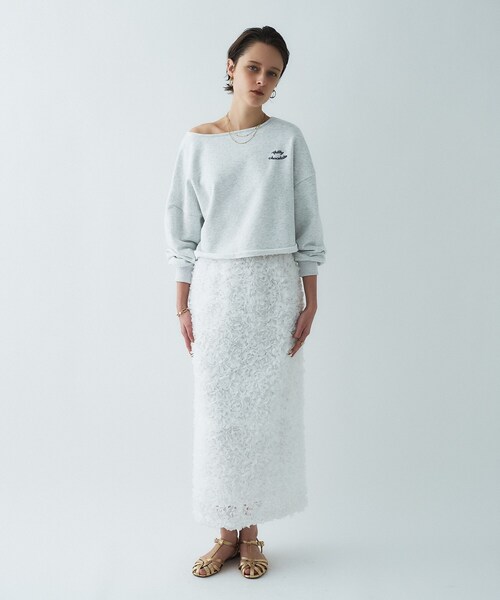 cloenc（クロエンス）の「【Philly chocolateコラボ】キャットモチーフ2wayスウェット（スウェット・レディース・ベージュ系/グレー系5/ネイビー系・02）」の4枚目の写真