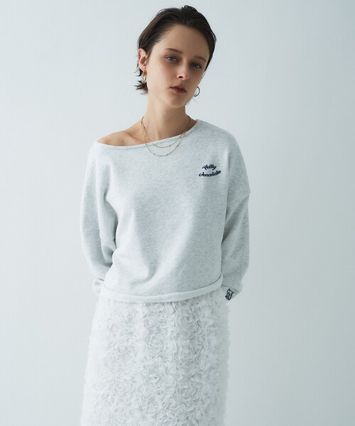 cloenc（クロエンス）の「【Philly chocolateコラボ】キャットモチーフ2wayスウェット（スウェット・レディース・ベージュ系/グレー系5/ネイビー系・02）」の7枚目の写真