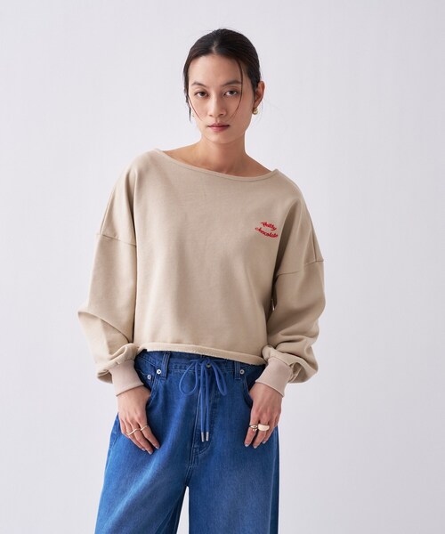 cloenc（クロエンス）の「【Philly chocolateコラボ】キャットモチーフ2wayスウェット（スウェット・レディース・ベージュ系/グレー系5/ネイビー系・02）」の11枚目の写真