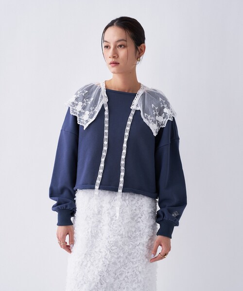 cloenc（クロエンス）の「【Philly chocolateコラボ】キャットモチーフ2wayスウェット（スウェット・レディース・ベージュ系/グレー系5/ネイビー系・02）」の17枚目の写真