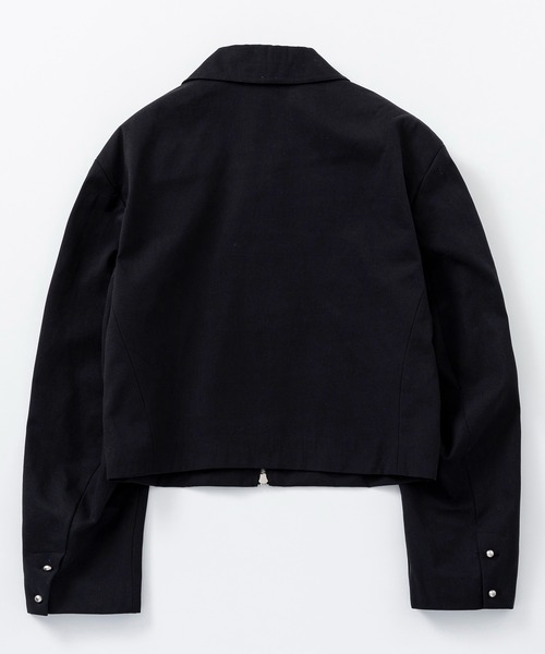 SERENO(セレーノ)の「クロップドジップジャケット(その他アウター・レディース・ダークブラウン/ブラック・ONESIZE)」の10枚目の写真
