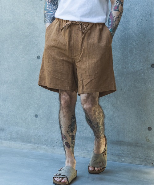 MR.OLIVE（ミスターオリーブ）の「VINTAGE C/L WEATHER / DRAWSTRING SHORTS /M261123（チノパンツ・メンズ・ブラック/ブラウン・MEDIUM/LARGE）」の2枚目の写真