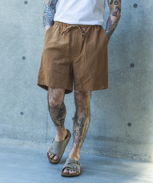 MR.OLIVE（ミスターオリーブ）の「VINTAGE C/L WEATHER / DRAWSTRING SHORTS /M261123（チノパンツ・メンズ・ブラック/ブラウン・MEDIUM/LARGE）」の3枚目の写真
