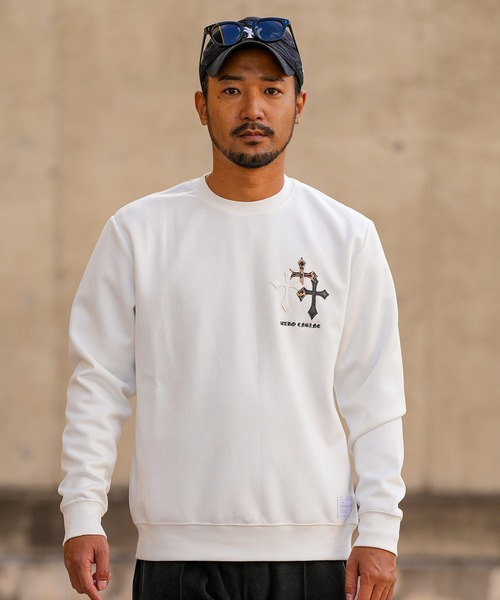 adamsJUGGLER(アダムスジャグラー)の「RTEGクロス&レオパードスウェットプル(スウェット・メンズ・ホワイト/ブラック・S/M/L/XL)」の14枚目の写真