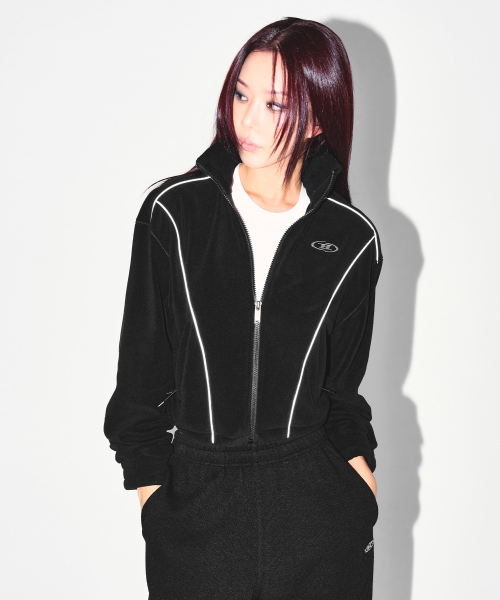 BORN TO WIN（ボーントゥウィン）の「W CHROME B FLEECE CROP JACKET [BLACK]（その他アウター・レディース・その他・2/1）」の9枚目の写真