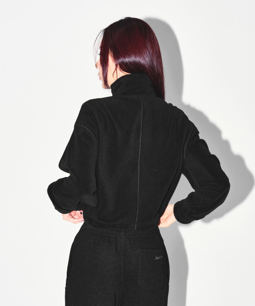 BORN TO WIN（ボーントゥウィン）の「W CHROME B FLEECE CROP JACKET [BLACK]（その他アウター・レディース・その他・2/1）」の10枚目の写真