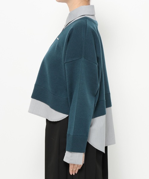 HARE（ハレ）の「シャツドッキングVネックハイゲージニット(HARE)（ニット/セーター・レディース・ブラック/グレー/ブルー系その他/ピンク・FREE）」の21枚目の写真