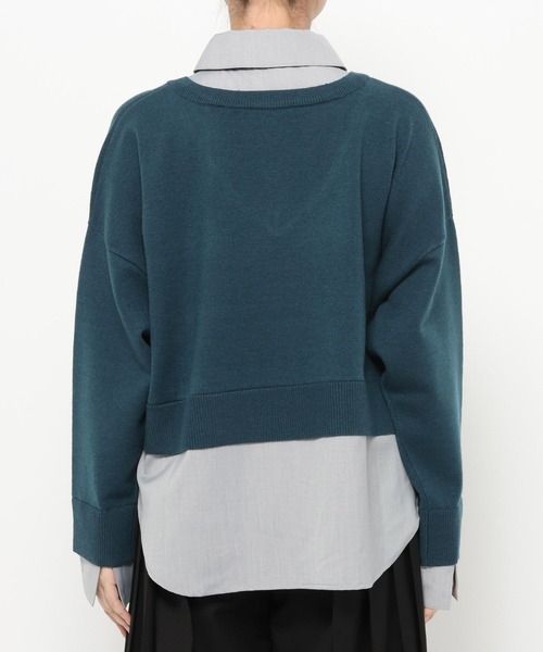 HARE（ハレ）の「シャツドッキングVネックハイゲージニット(HARE)（ニット/セーター・レディース・ブラック/グレー/ブルー系その他/ピンク・FREE）」の22枚目の写真