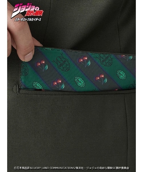 Perfect Suit FActory（パーフェクトスーツファクトリー）の「アニメ『ジョジョの奇妙な冒険 スターダストクルセイダース』セットアップジャケット【花京院典明】（スーツジャケット・メンズ・グリーン・SS/S/M/L/LL/3L）」の14枚目の写真