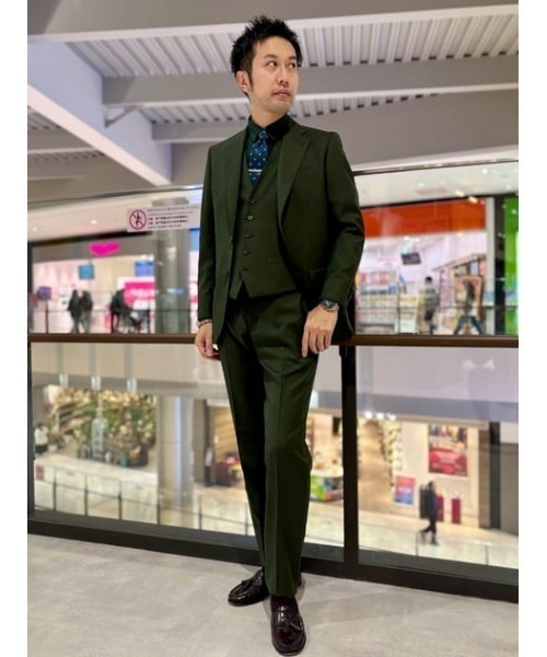 Perfect Suit FActory（パーフェクトスーツファクトリー）の「アニメ『ジョジョの奇妙な冒険 スターダストクルセイダース』セットアップジャケット【花京院典明】（スーツジャケット・メンズ・グリーン・SS/S/M/L/LL/3L）」の20枚目の写真