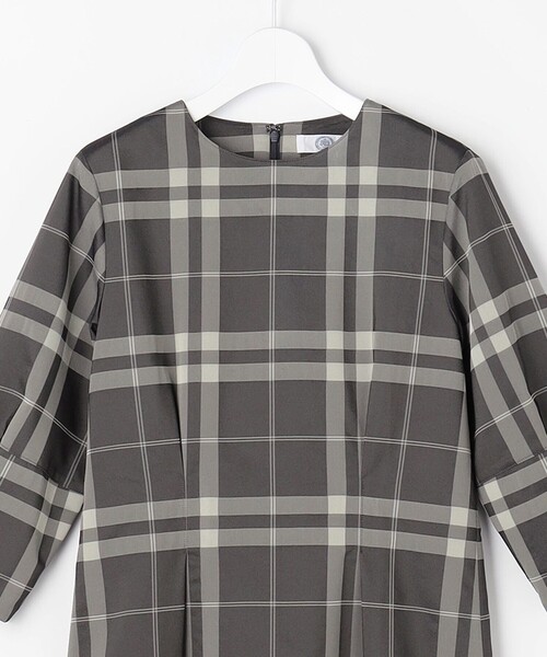 J.PRESS(ジェイプレス)の「ブロックチェックジャガード ワンピース(ワンピース・レディース・ネイビー系3・T15/T13)」の11枚目の写真