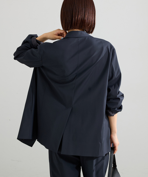 IENA(イエナ)の「《セットアップ対応可》エアリーライトジャケット(テーラードジャケット・レディース・ブラウン/ネイビー・36/38)」の19枚目の写真