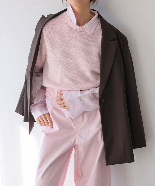 IENA（イエナ）の「《セットアップ対応可》エアリーライトジャケット（テーラードジャケット・レディース・ブラウン/ネイビー・36/38）」の17枚目の写真