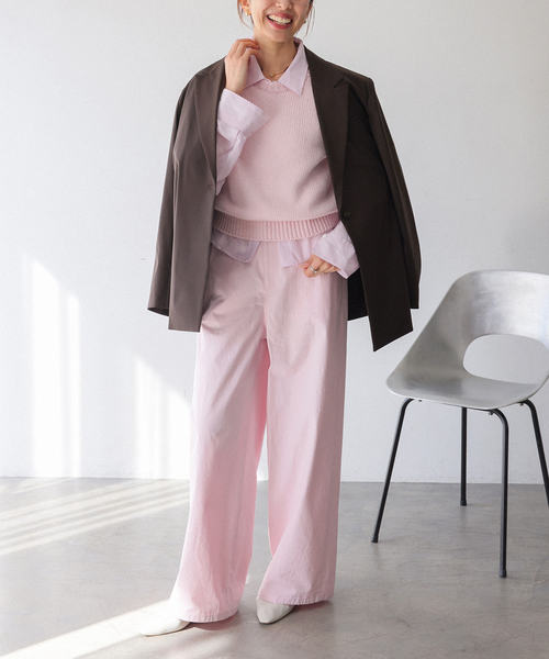 IENA（イエナ）の「《セットアップ対応可》エアリーライトジャケット（テーラードジャケット・レディース・ブラウン/ネイビー・36/38）」の19枚目の写真