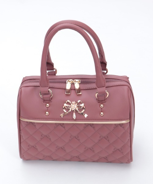 axes femme（アクシーズファム）の「リボン刺繍キルトボストン（ボストンバッグ・レディース・ピンク系その他/ブラック/キナリ・FREE）」の14枚目の写真