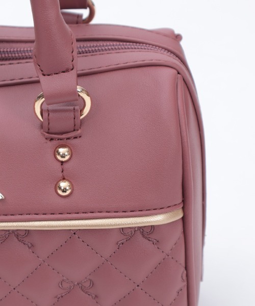 axes femme（アクシーズファム）の「リボン刺繍キルトボストン（ボストンバッグ・レディース・ピンク系その他/ブラック/キナリ・FREE）」の17枚目の写真