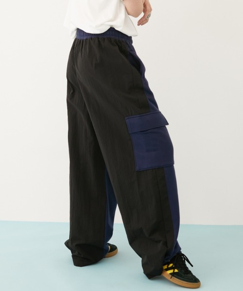 MIRROR STOKE（ミラーストーク）の「【ZOZO限定】MIX COLOR DRAWSTRING SWEAT PANTS/ミックスカラードローストリングスウェットパンツ（スウェットパンツ・レディース・アイボリー/ブラック/グレー・MEDIUM）」の3枚目の写真