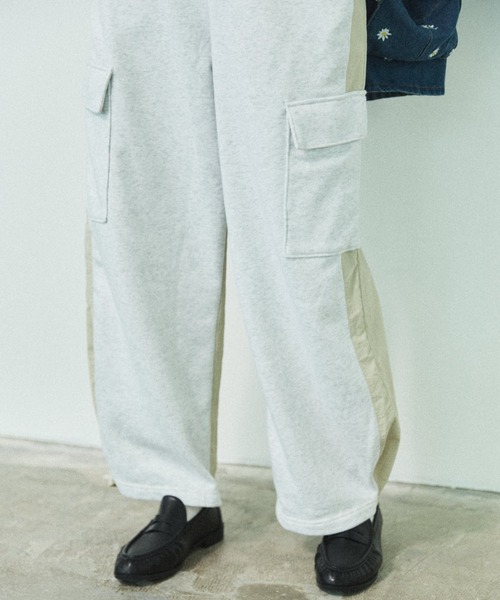 MIRROR STOKE（ミラーストーク）の「【ZOZO限定】MIX COLOR DRAWSTRING SWEAT PANTS/ミックスカラードローストリングスウェットパンツ（スウェットパンツ・レディース・アイボリー/ブラック/グレー・MEDIUM）」の9枚目の写真