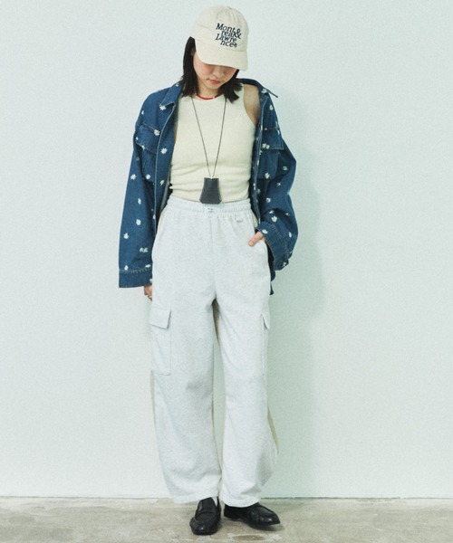 MIRROR STOKE（ミラーストーク）の「【ZOZO限定】MIX COLOR DRAWSTRING SWEAT PANTS/ミックスカラードローストリングスウェットパンツ（スウェットパンツ・レディース・アイボリー/ブラック/グレー・MEDIUM）」の13枚目の写真