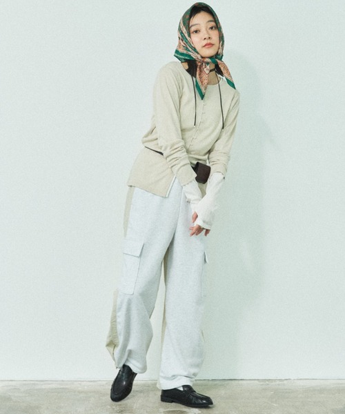MIRROR STOKE（ミラーストーク）の「【ZOZO限定】MIX COLOR DRAWSTRING SWEAT PANTS/ミックスカラードローストリングスウェットパンツ（スウェットパンツ・レディース・アイボリー/ブラック/グレー・MEDIUM）」の21枚目の写真