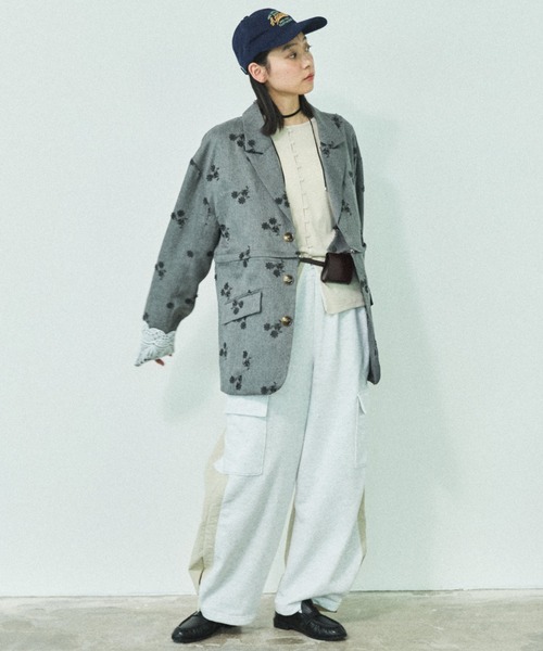MIRROR STOKE（ミラーストーク）の「【ZOZO限定】MIX COLOR DRAWSTRING SWEAT PANTS/ミックスカラードローストリングスウェットパンツ（スウェットパンツ・レディース・アイボリー/ブラック/グレー・MEDIUM）」の17枚目の写真