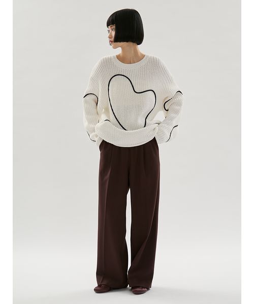 emmi（エミ）の「emmiロゴゴムジャガードイージーパンツ（その他パンツ・レディース・オフホワイト/グレー/ピンク/ブラウン・1/0）」の3枚目の写真