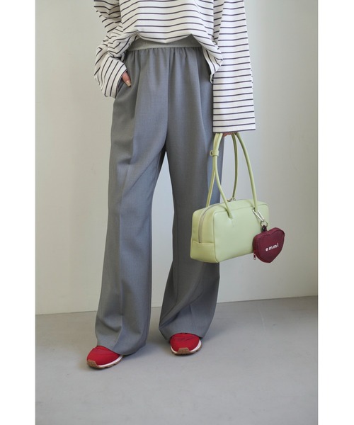 emmi（エミ）の「emmiロゴゴムジャガードイージーパンツ（その他パンツ・レディース・オフホワイト/グレー/ピンク/ブラウン・1/0）」の12枚目の写真