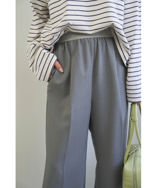 emmi（エミ）の「emmiロゴゴムジャガードイージーパンツ（その他パンツ・レディース・オフホワイト/グレー/ピンク/ブラウン・1/0）」の13枚目の写真