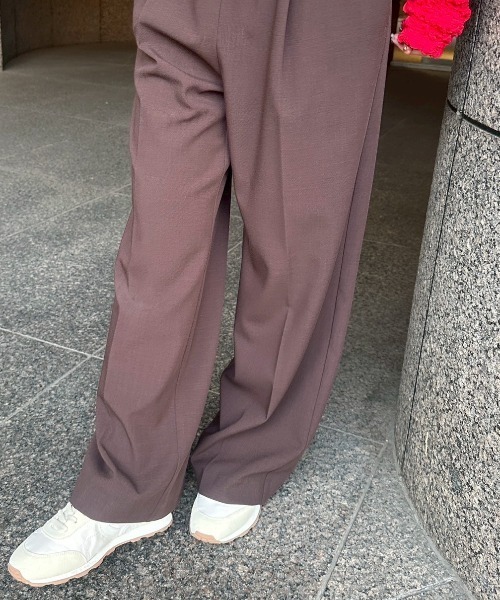 emmi（エミ）の「emmiロゴゴムジャガードイージーパンツ（その他パンツ・レディース・オフホワイト/グレー/ピンク/ブラウン・1/0）」の16枚目の写真