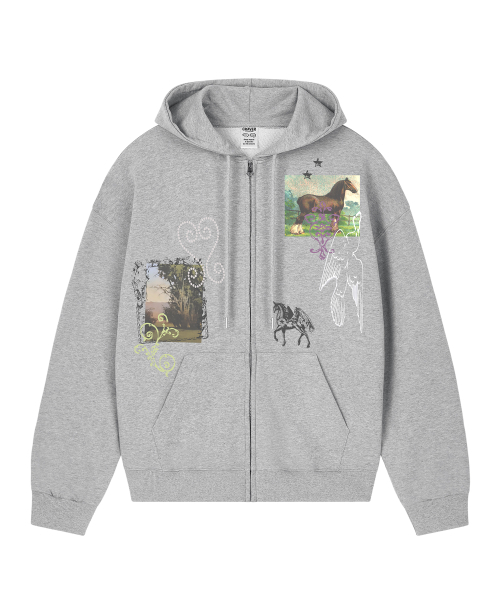 GRAVER（グレーバー）の「[ユニセックス]HOREY フードジップアップ_2カラー（パーカー・レディース・ブラック/杢グレー・MEDIUM/LARGE）」の3枚目の写真