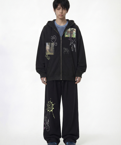 GRAVER（グレーバー）の「[ユニセックス]HOREY フードジップアップ_2カラー（パーカー・レディース・ブラック/杢グレー・MEDIUM/LARGE）」の17枚目の写真