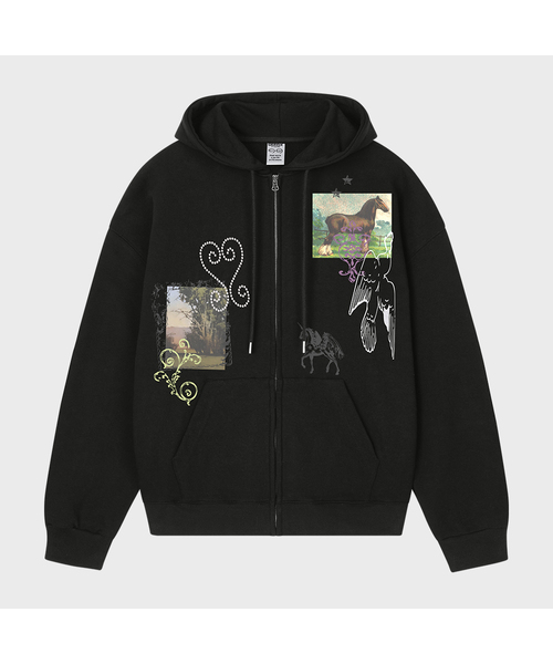 GRAVER（グレーバー）の「[ユニセックス]HOREY フードジップアップ_2カラー（パーカー・レディース・ブラック/杢グレー・MEDIUM/LARGE）」の18枚目の写真