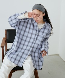 Aunt Marie's | サッカーチェックオーバーシャツ(シャツ/ブラウス)