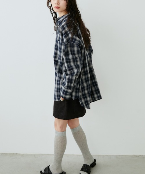 Aunt Marie's（アントマリーズ）の「サッカーチェックオーバーシャツ（シャツ/ブラウス・レディース・ネイビー/ブルー/アイボリー・FREE）」の18枚目の写真