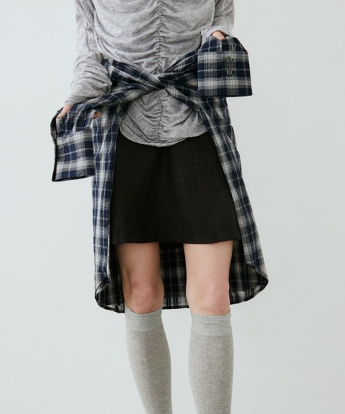 Aunt Marie's（アントマリーズ）の「サッカーチェックオーバーシャツ（シャツ/ブラウス・レディース・ネイビー/ブルー/アイボリー・FREE）」の21枚目の写真