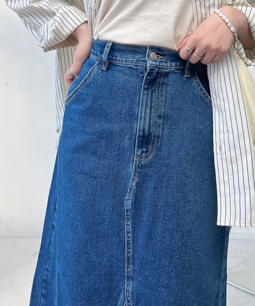 AS KNOW AS plus(アズノゥアズプラス)の「○リメイク風デニムロングスカート セットアップ可能(デニムスカート・レディース・ブルー系その他/ブルー/ブラック系その他・FREE)」の18枚目の写真