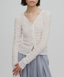 Ameri（アメリ）の「2WAY GATHER CUT TOP（Tシャツ/カットソー）」
