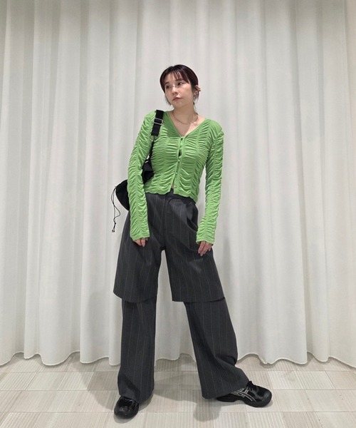 2WAY GATHER CUT TOP（Tシャツ/カットソー）｜Ameri（アメリ）の