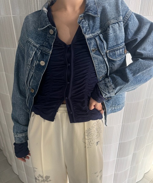 2WAY GATHER CUT TOP（Tシャツ/カットソー）｜Ameri（アメリ）の