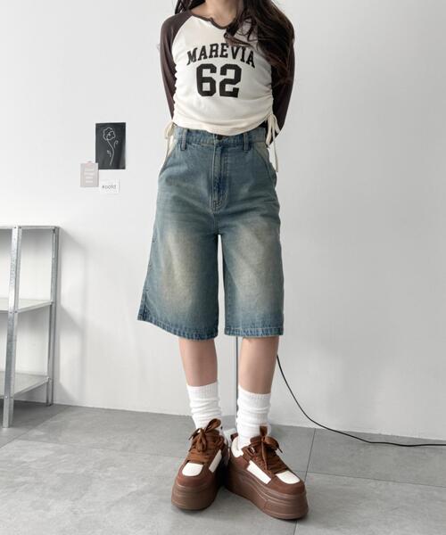 WEGO（ウィゴー）の「WEGO/厚底ワイドシューレーススニーカー（スニーカー・レディース・ブラウン/ブラック・LARGE/MEDIUM/SMALL）」の6枚目の写真