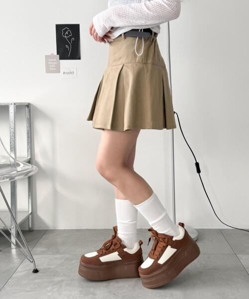 WEGO（ウィゴー）の「WEGO/厚底ワイドシューレーススニーカー（スニーカー・レディース・ブラウン/ブラック・LARGE/MEDIUM/SMALL）」の16枚目の写真