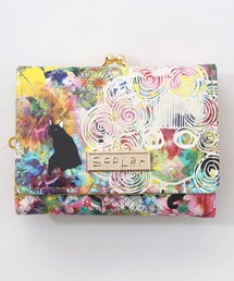 ScoLar（スカラー）の「SC80-2：黒ネコ×スカラーちゃん 花柄口金財布（財布）」