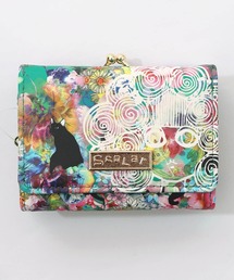 ScoLar（スカラー）の「SC80-2：黒ネコ×スカラーちゃん 花柄口金財布（財布）」