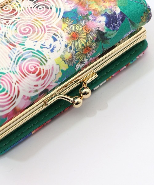 ScoLar(スカラー)の「SC80-2:黒ネコ×スカラーちゃん 花柄口金財布(財布・レディース・グリーン/イエロー・FREE)」の16枚目の写真