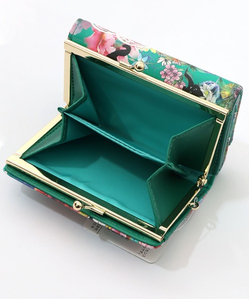 ScoLar(スカラー)の「SC80-2:黒ネコ×スカラーちゃん 花柄口金財布(財布・レディース・グリーン/イエロー・FREE)」の20枚目の写真